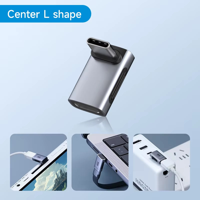Experience Lightning-Fast Connectivity with the 240W USB C to C Adapter – 40Gbps, 8K 60Hz, 90 Degree Converter for Thunderbolt 4/3, MacBook, and iPhone 17 Pro!