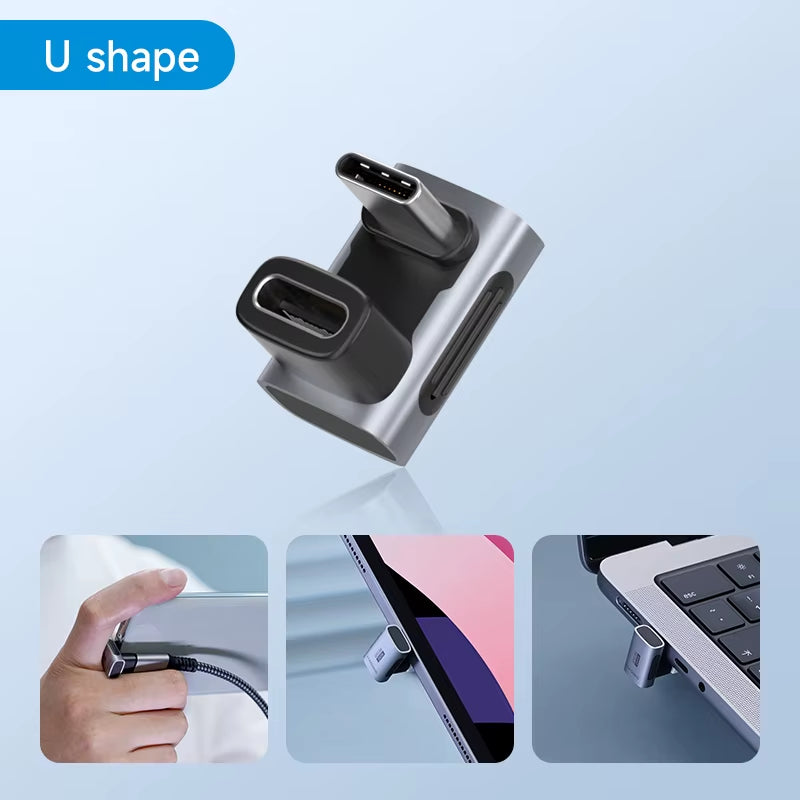 Experience Lightning-Fast Connectivity with the 240W USB C to C Adapter – 40Gbps, 8K 60Hz, 90 Degree Converter for Thunderbolt 4/3, MacBook, and iPhone 17 Pro!