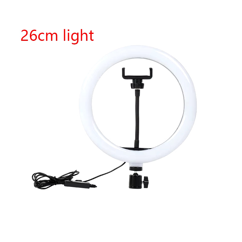 Illuminate Your Beauty with the 26CM Dimmable LED Selfie Ring Light - Perfect for Live Streaming, Makeup, and Photography!