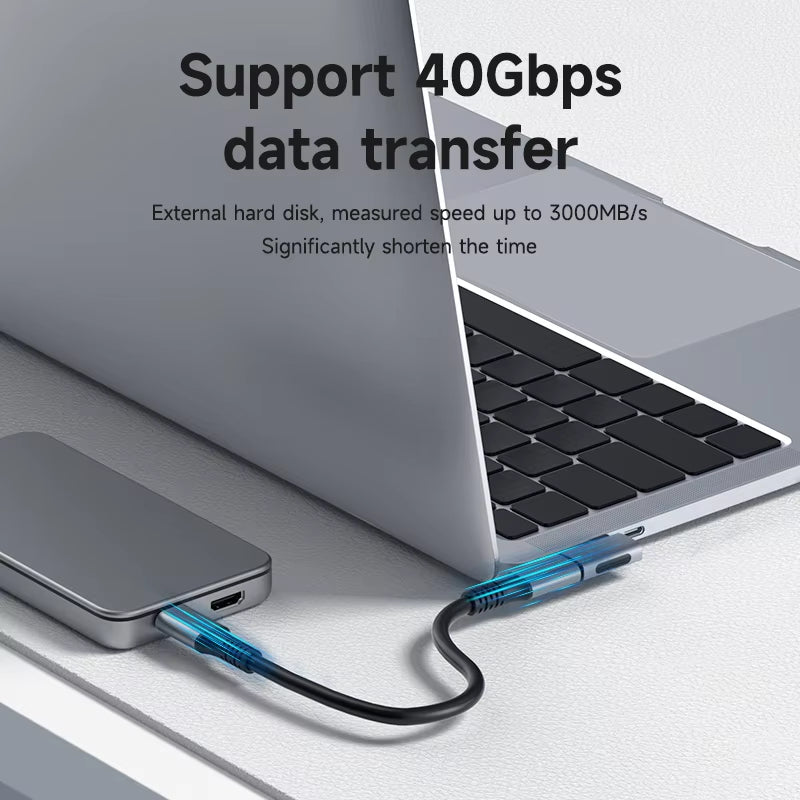 Experience Lightning-Fast Connectivity with the 240W USB C to C Adapter – 40Gbps, 8K 60Hz, 90 Degree Converter for Thunderbolt 4/3, MacBook, and iPhone 17 Pro!