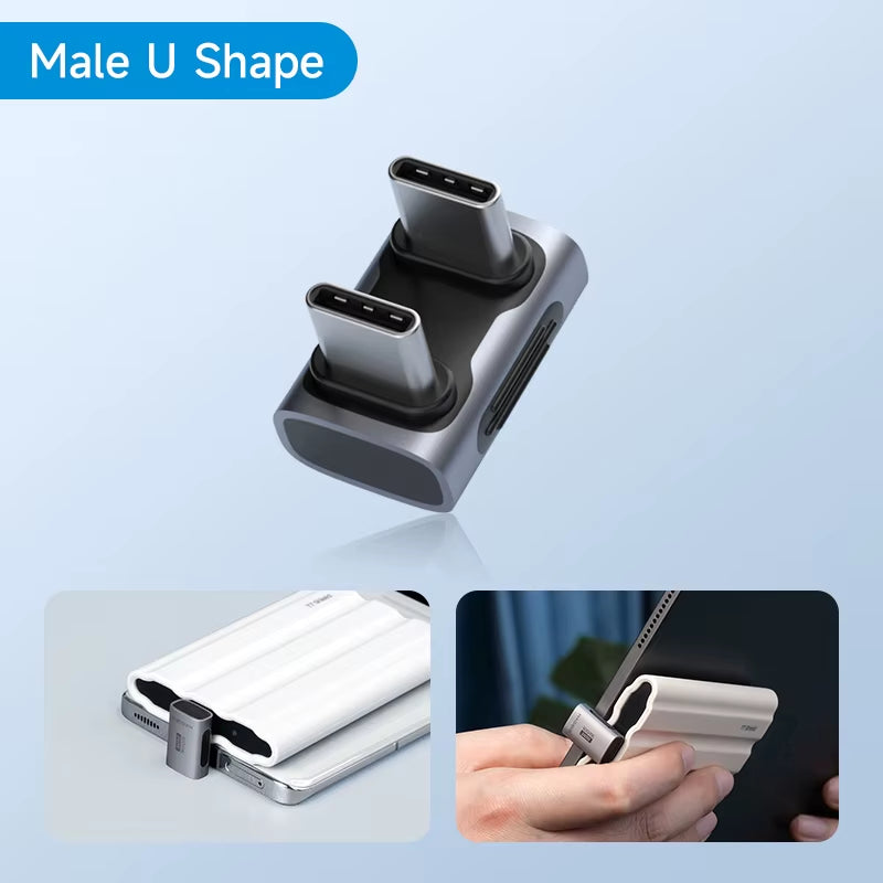 Experience Lightning-Fast Connectivity with the 240W USB C to C Adapter – 40Gbps, 8K 60Hz, 90 Degree Converter for Thunderbolt 4/3, MacBook, and iPhone 17 Pro!